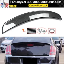 For 2011-2022 Chrysler 300 300C 300S Rear Trunk Spoiler Lip OE Style Carbon Look