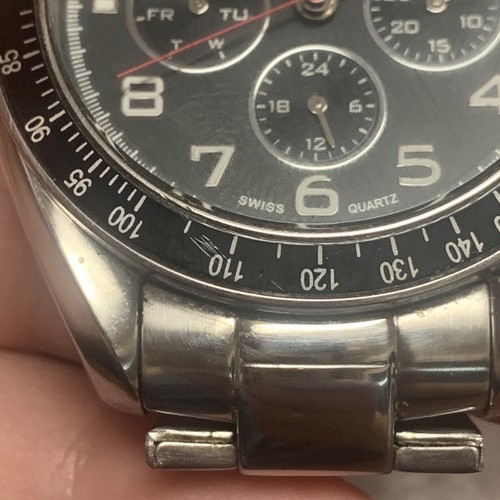 Stuhrling Original 814 01 2 Swiss Quartz Tachymeter Date 24hr Mens Watch - Picture 6 of 11