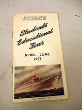 Vintage Jeena Shipping Company Sch&uuml;ler Bildungsreise Brosch&uuml;re Mit Programm