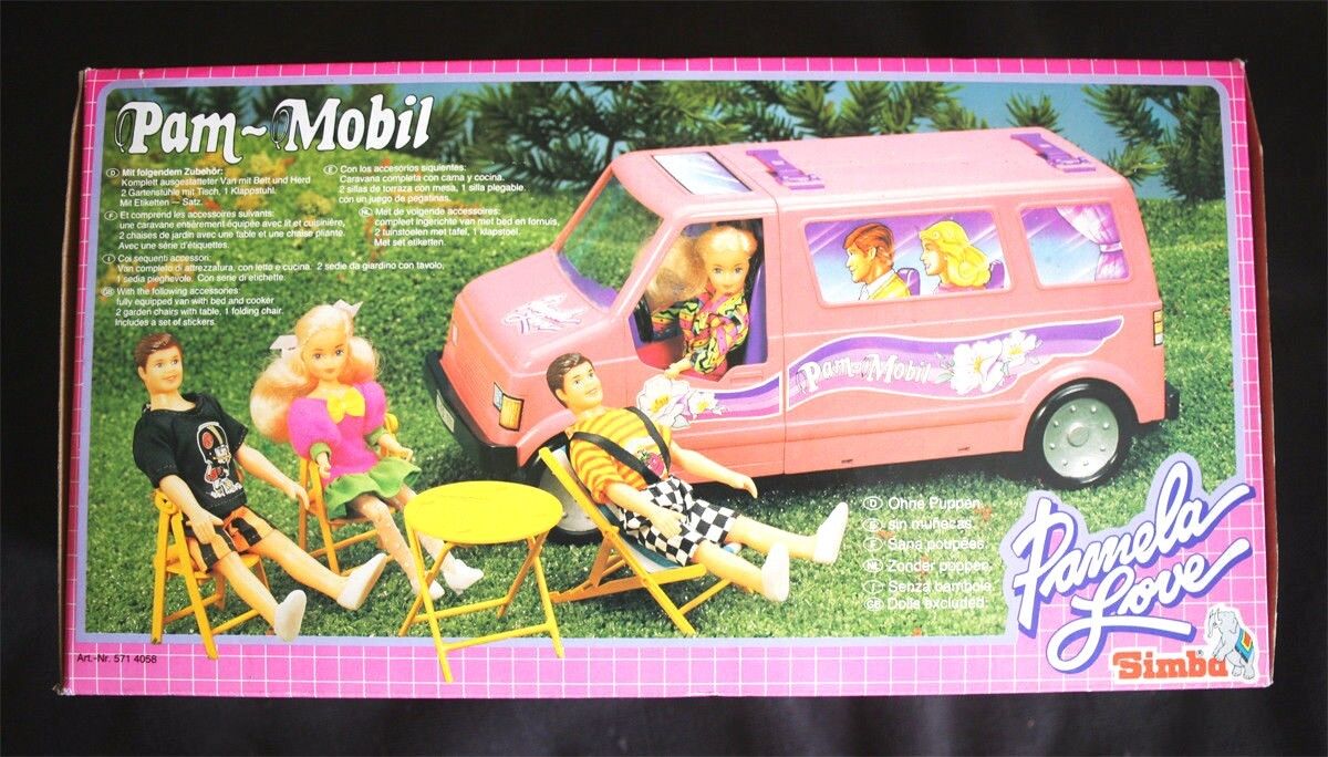 PAMELA LOVE: PAM-MOBIL (VINTAGE 90´s VAN. MUÑECA, FURGONETA). BRAND NEW IN BOX!