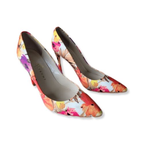 Ivanka Trump Shoes Kayden 2 Orange Multicolor Floral Pumps Size 7.5 In Orig. Box - Picture 2 of 14