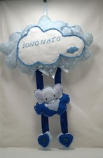 fiocco nascita personalizzato ,fiocco  nuvola bimbo fatto a mano