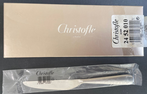 12 New Old Stock Christofle Origine Mat Dessert Knife Set 2452010