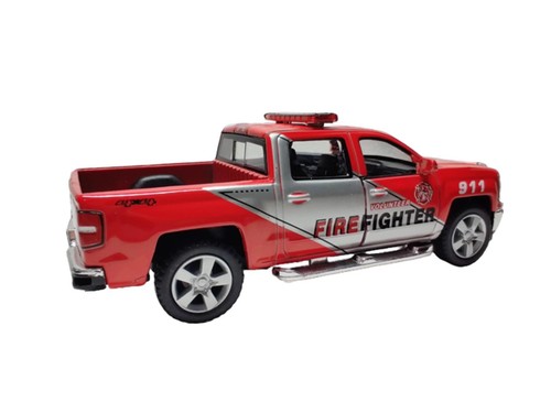 Modellino auto giocattolo KINSMART 1:46 2014 CHEVROLET SILVERRADO vigili del fuoco pressofuso - Foto 8 di 9