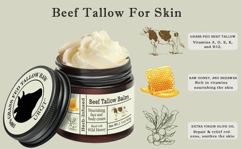 Beef Tallow for Skin Organic Grass-Fed Whipped Beef Tallow Handmade Moisturizer - Picture 10 of 11