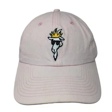 Goat USA Slideback Hat Pink OSFA Embroidered Adjustable Vent Holes