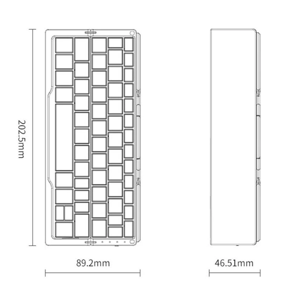 BOW HB199 Foldable Mini Bluetooth Keyboard For OPPO Find N3 N2 N HUAWEI Mate X5 - Image 4 of 4