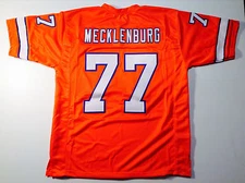 UNSIGNED CUSTOM Sewn Stitched Karl Mecklenburg Orange Jersey - M, L, XL, 2XL 3XL