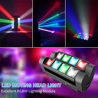 Laser Spider Moving Head Beam Stage Lighting RGBW DMX Disco Party DJ Lights
