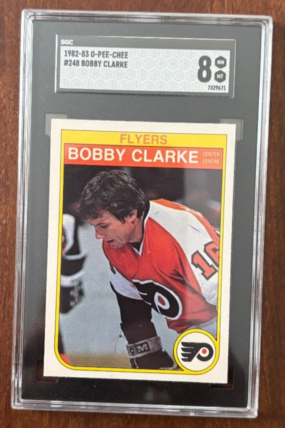 1982-83 OPC O-PEE-CHEE  #248 BOBBY CLARKE  SGC  8.   Philadelphia Flyers *HOF*