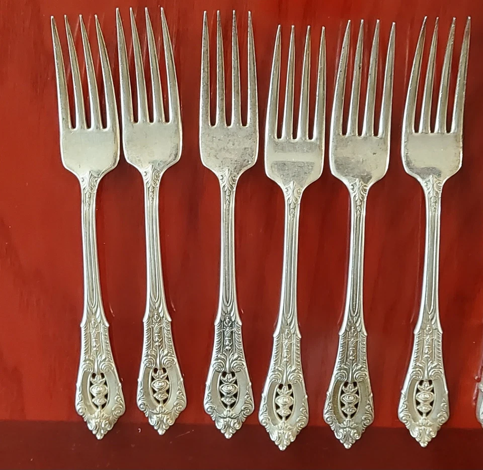 Juego Wallace Rose Point de plata de ley Foto 3 de 4