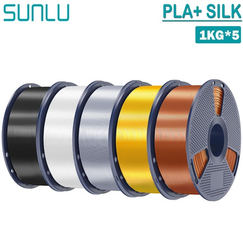 SUNLU 5KG 10KG PLA+ SILK 3D Printer Filament 1.75mm SILK For FDM 3D Printers