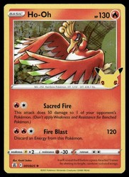 Ho-Oh 001/025 Celebrations Holo Rare