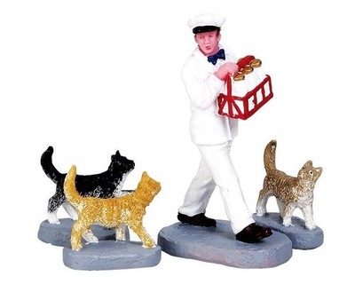 Lemax-72511-420, Merry Milkman,  Set/4, Weihnachtsdorf, Weihnachtsfiguren