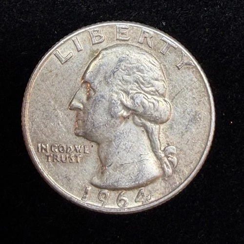 90% Silver - 1964 Washington Quarter  - 08-71