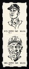 DON DRYSDALE - BUCK O'NEIL Uncut 2-Card Panels RARE Baseball MICRO Cards