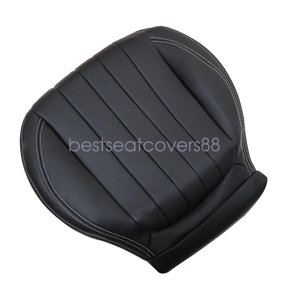 Cubierta de asiento de cuero PERF inferior para Mercedes Benz E300 E350 2017-2020 negra Foto 3 de 4