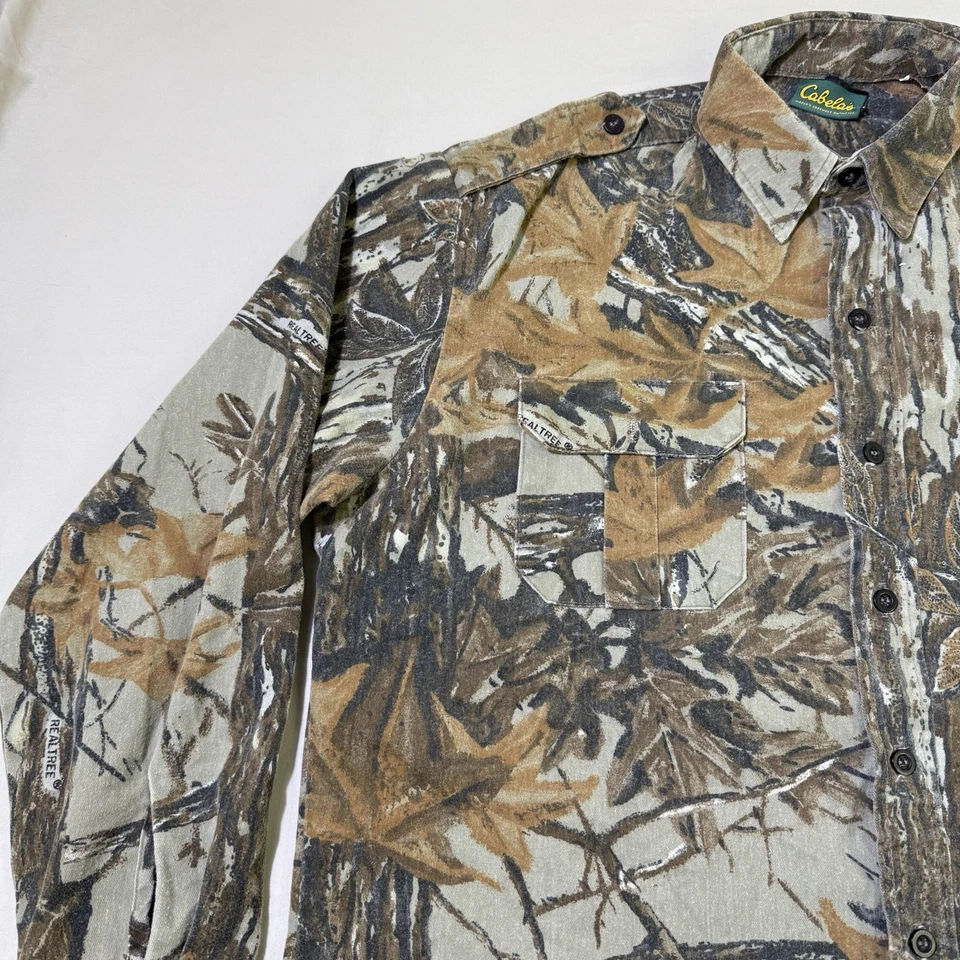 Vintage Cabela's Realtree Camo Button Up Shirt Men’s Size XL Made In USA Hunting - Image 4 of 4