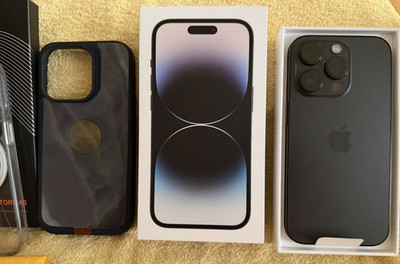 Apple iPhone 14 Pro 128GB Space Black, OVP, Kapazität 87%, gut erhalten
