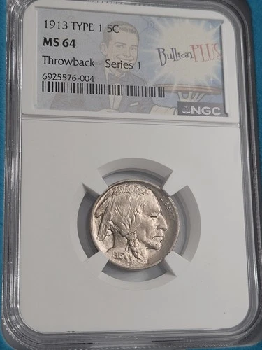 1913 Type 1 Buffalo Nickel 5C NGC MS 64