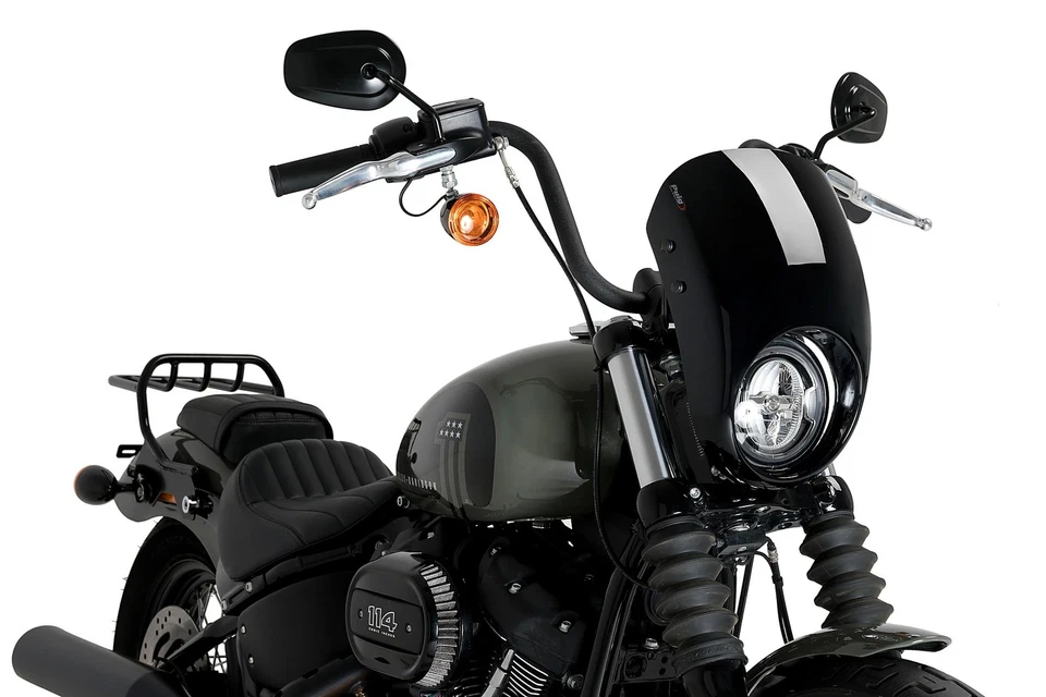 Puig Anarchy pour Harley davidson SOFTAIL STREET BOB FXBB Noir - Photo 4/4