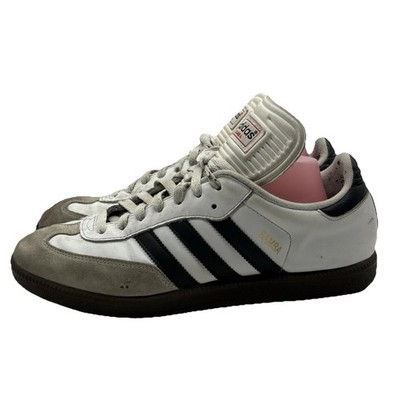 Adidas Samba Classic Mens Size 9 White Black Athletic Walking Shoes Sneakers