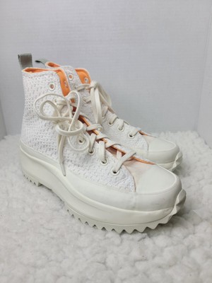 Converse Run Star Hike Platform Sneakers Womens Size 9.5 Peach/Orange/Egret 