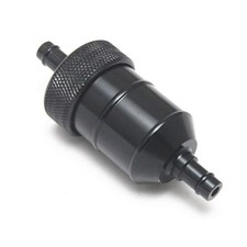 Kraftstofffilter Motorrad 8mm Aluminium Benzinfilter Universal Auto KFZ Schwarz