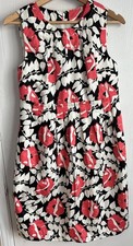 Ann Taylor NWT Graphical Floral Jacquard Swiss Dot Sleeveless Dress Size 6P $130