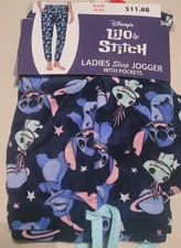 Disney Lilo and Stitch Size Medium Pajama Sleep Pants with Pockets