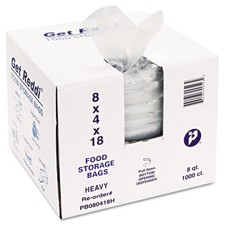 Inteplast Group PB080418H 8-qt. 1 mil. 8" x 18" Food Bags - Clear 1000/CT New
