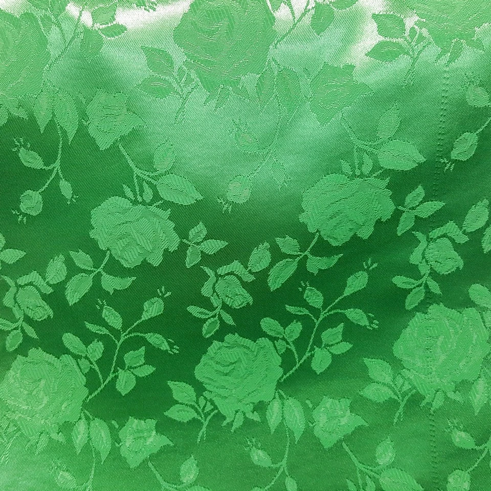 Regal Rose Emerald Green Brocade Jacquard Fabric Upholstery 58" By The Yard - Image 4 of 4