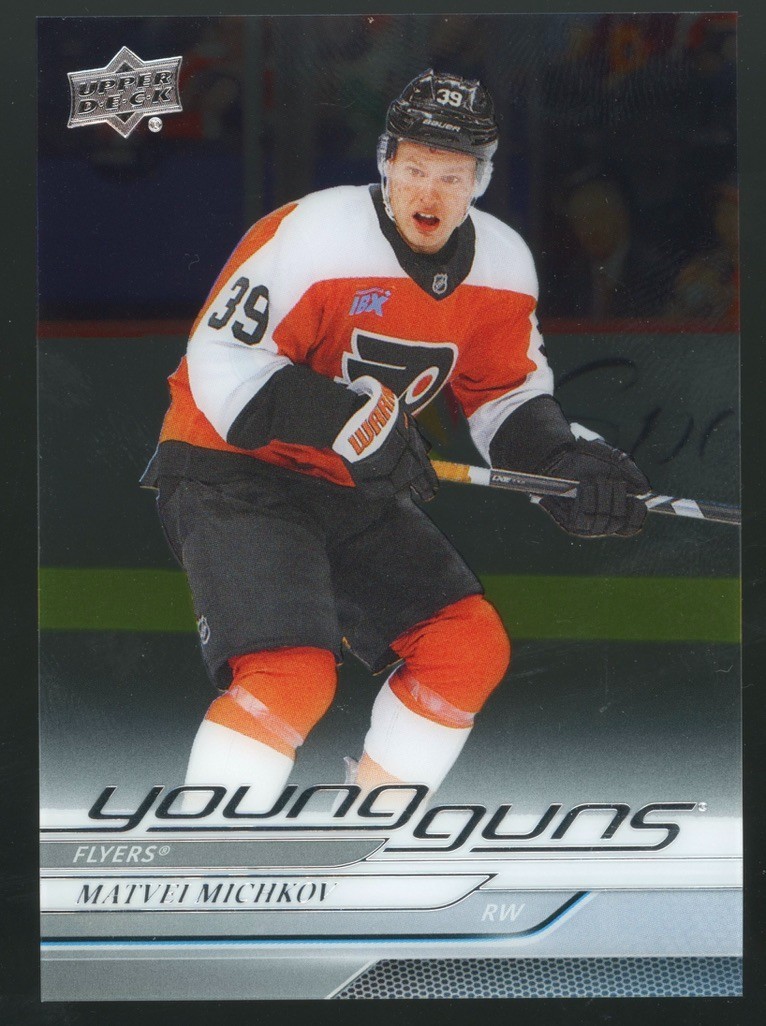 2024-25 Upper Deck 492 Matvei Michkov Young Guns Clear Cut Rookie