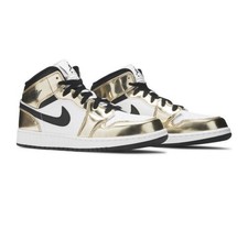US 9 M - Nike Air Jordan 1 Mid SE Metallic Gold/Black-White DC1419-700 