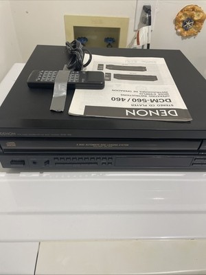 Denon DCM-460 5 Disc CD Changer Player W/Remote. Tested, Works Great.