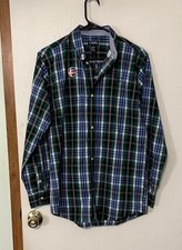 Chaps Ralph Lauren Boys XL 18/20 Long Sleeve Button Down Plaid Dress Shirt NWT