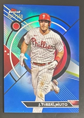 2023 Topps Finest Blue Refractor 51/150 J.T. Realmuto #71 Philadelphia Phillies