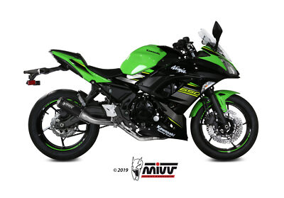 SCARICO COMPLETO MIVV MK3 BLACK PER KAWASAKI NINJA 650 2017 > INOX NERO