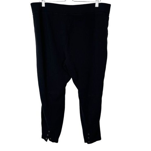 J. Jill petite black knit stretch ankle snap pull on pants size XL lagenlook