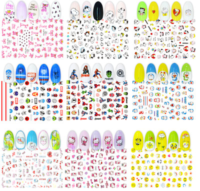 Nail Stickers Cartoon Pink Panther Puppy Paw Print Marvel Kitty Panther NH13