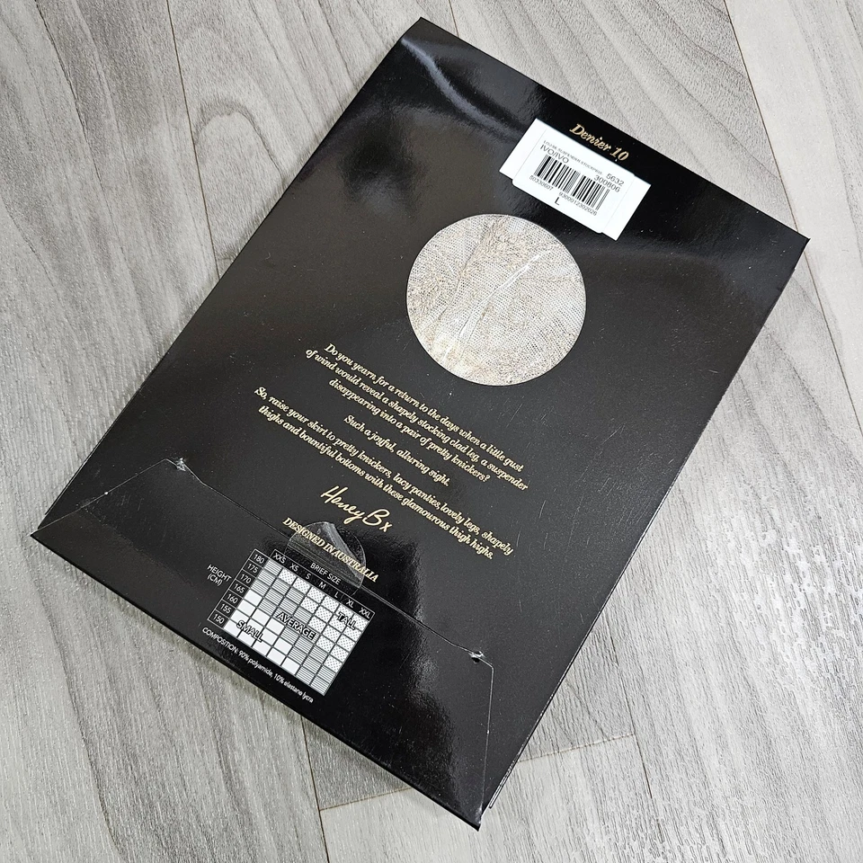 Medias con tirantes nupciales Honey Birdette Louise marfil hasta el muslo talla L Foto 2 de 4