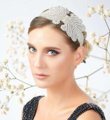 1920s Flapper Rhinestone Headband Vintage Gatsby Headpiece  display picture 1