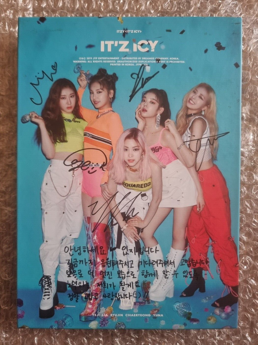JYP ITZY ICY Album Autographed Hand Signed | eBay