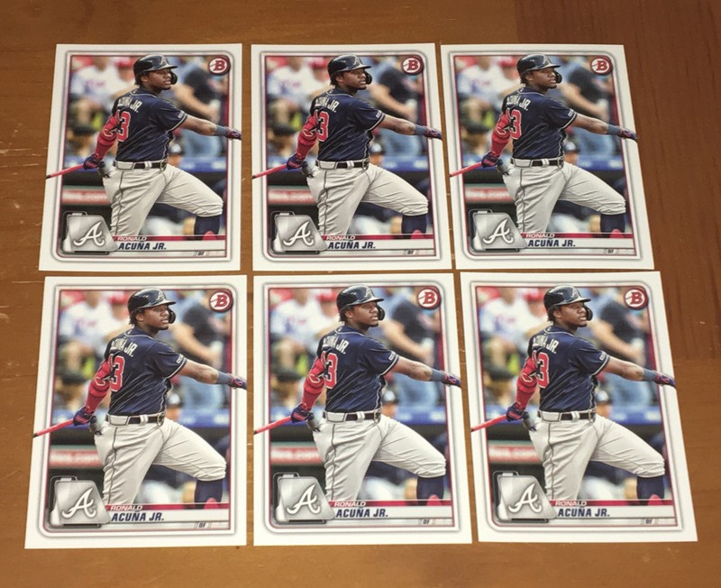 Ronald Acuna Jr. Topps Bowman 2020 Mass lot Of 22 Atlanta Braves SP