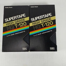 Radio Shack Supertape High Grade HG T-120 Lot of 2 Used