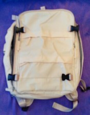 Travel Beige Backpack with USB port charger.New