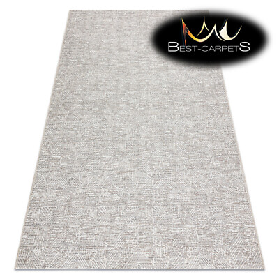 Pflegeleichter SISALTEPPICH 'COLOR' praktisches Labyrinth BEIGE hochwertig
