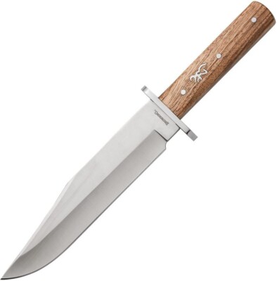 Browning Fixed Knife 7.25'' Stainless Steel Bowie Full Tang Blade Wood Handle