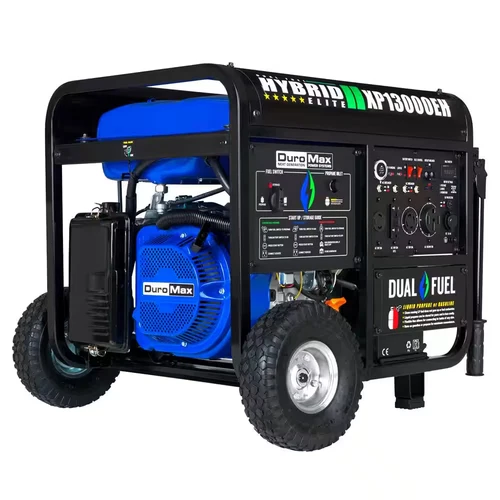Fuel Portable Generator DuroMax 13000/10500 Watt Dual Fuel Portable Generator
