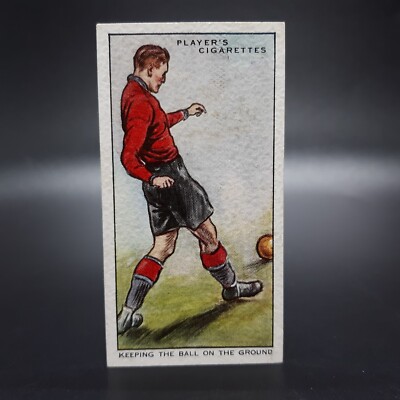 1934 Players Hints On Football #18 Keeping Ball On The Ground Tobacco  Cigarette